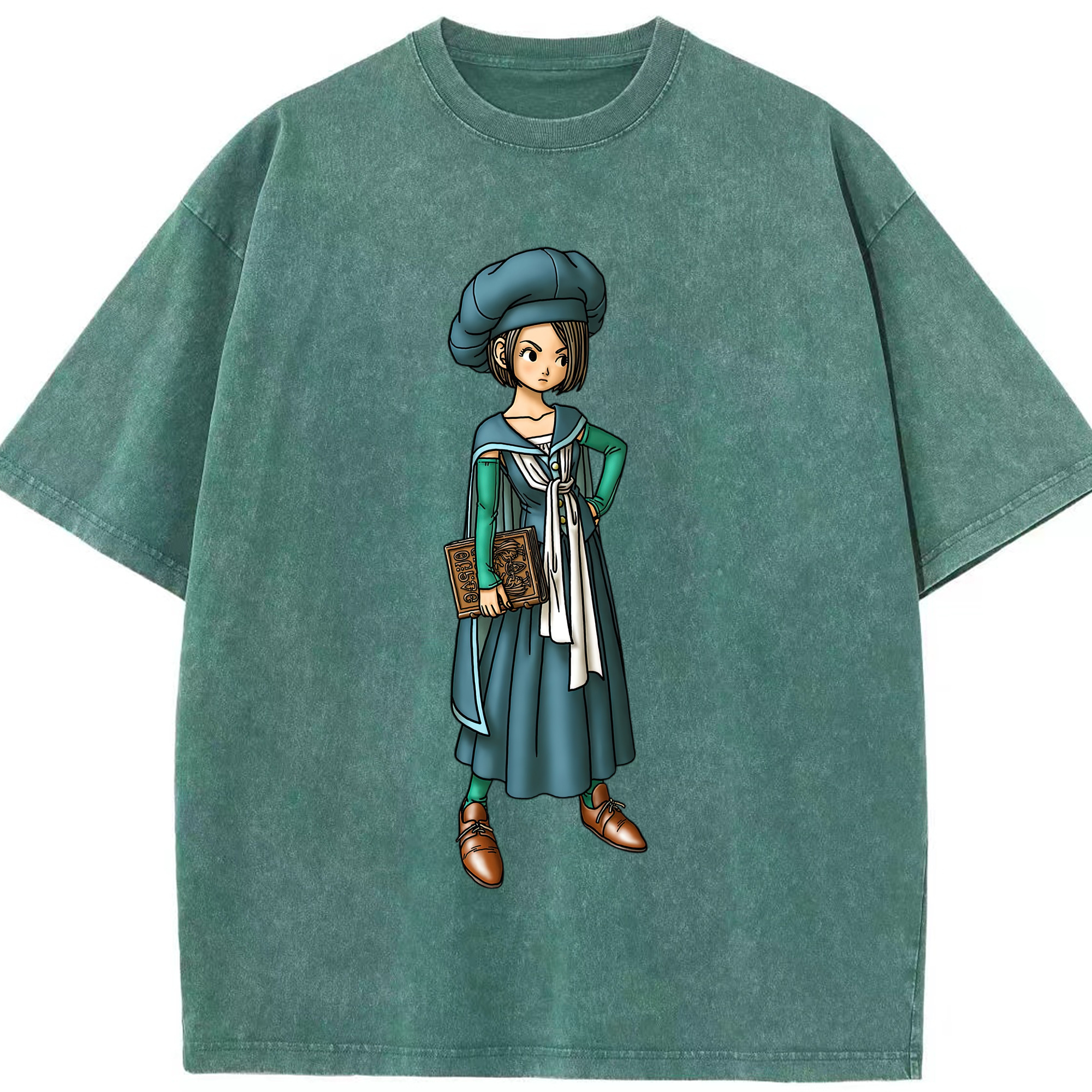 （画像用） ドラゴンクエスト Doragon Kuesuto Dragon Quest 綿100% ヴィンテージ風 半袖Tシャツ（フロントプリント）